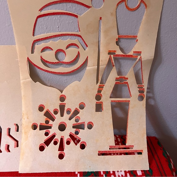 Vintage Christmas stencils Set of 6 Sheets. OLD! AMAZING! - Picture 8 of 9